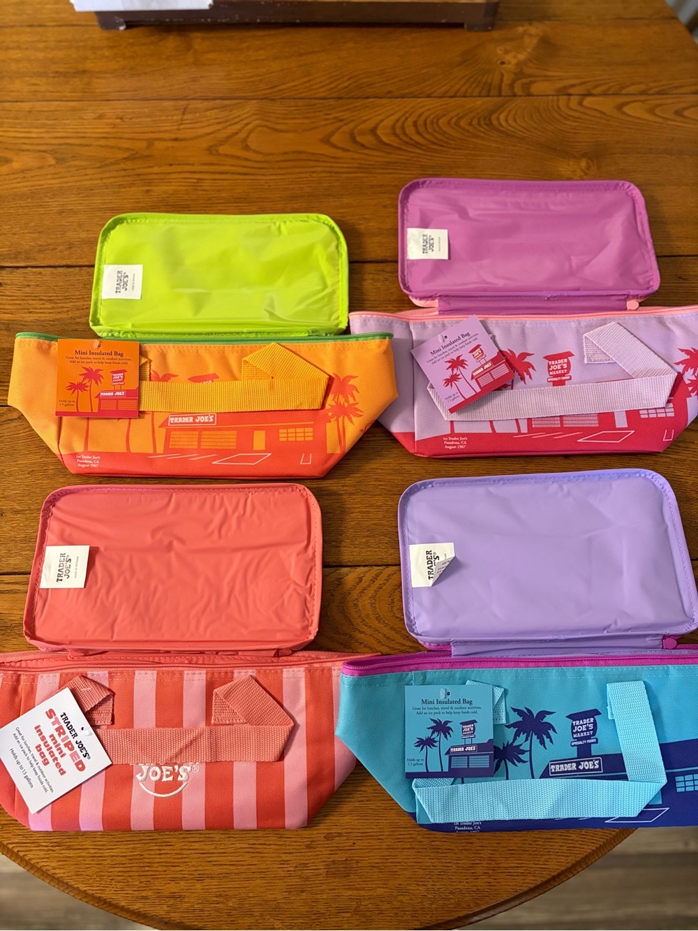 Trader Joe's 2026 mini insulated cooler Tote Bag - Multi Color Options